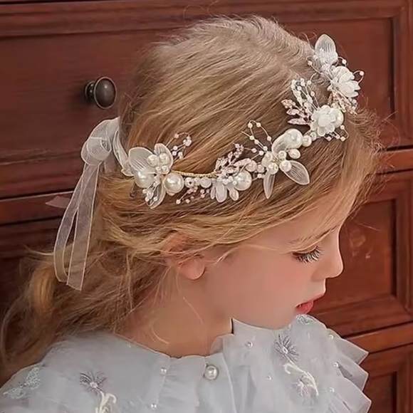 Anthropologie Accessories - Pearl Floral Headband